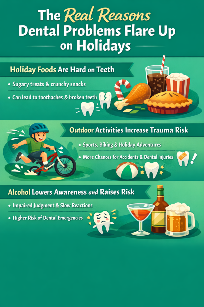 Family Dentistry of Forest Hill | Why Do Dental Emergencies Increase During Holidays and Weekends? Family Dentistry of Forest Hill | Why Do Dental Emergencies Increase During Holidays and Weekends?